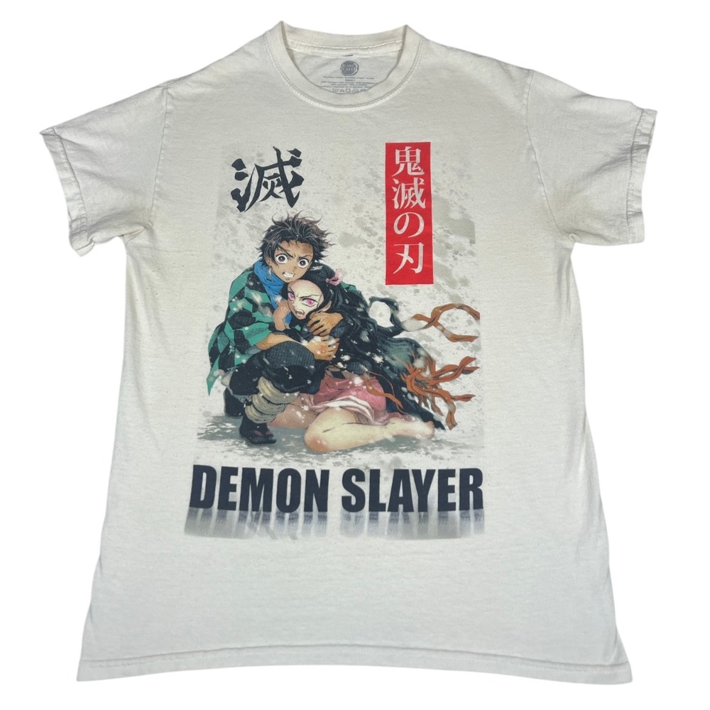 Demon Slayer Anime Graphic‎ Print T-Shirt Short Sleeve Top, Small